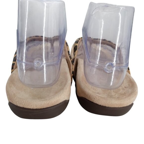 Vionic Davina Leopard Thong Flip Flops Sandals Size 6 Comfort Tan Brown Animal - Picture 5 of 13